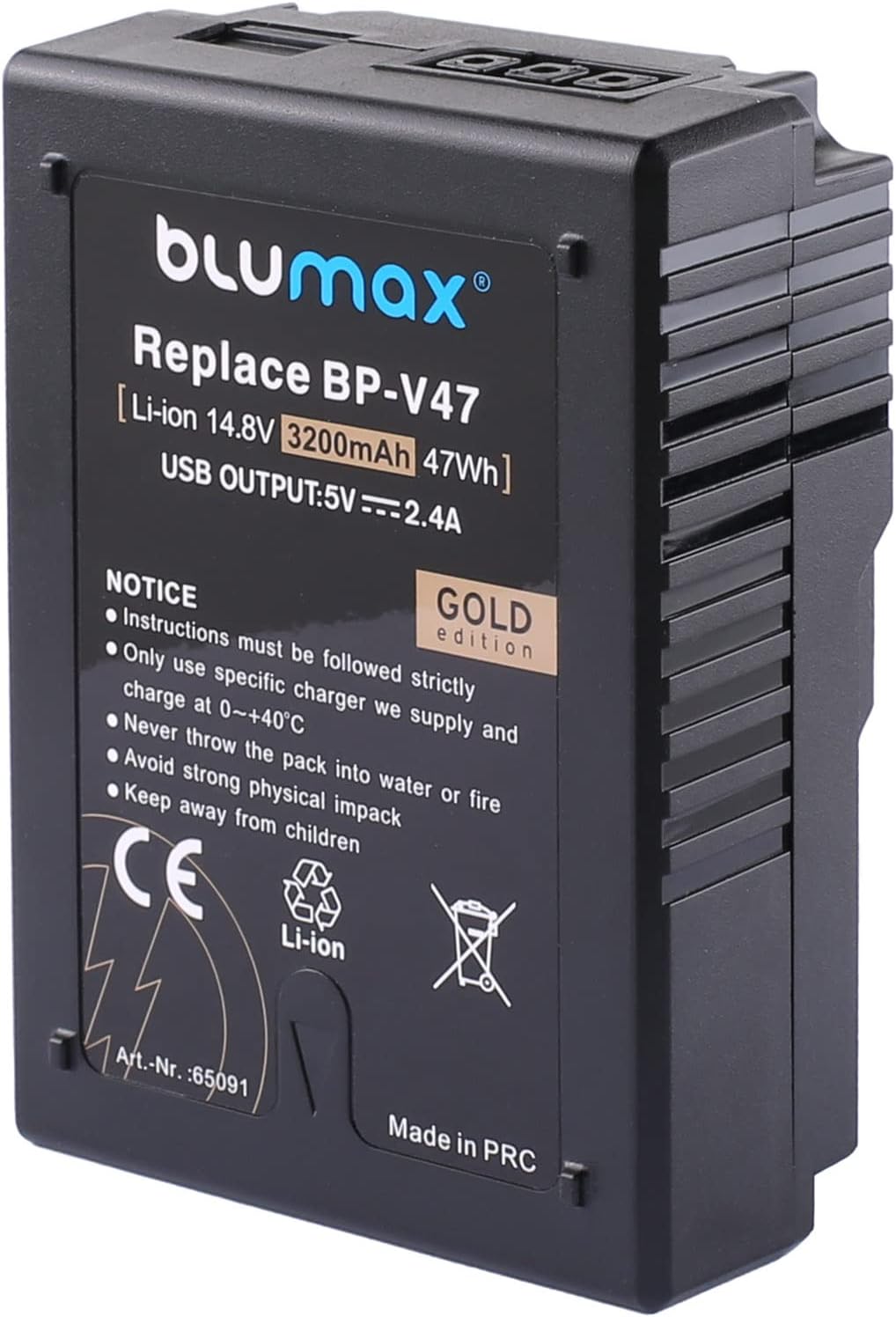 Blumax Gold Akku kompatibel mit Sony BP-V50 (LG Zellen) 3200mAh 14,8V