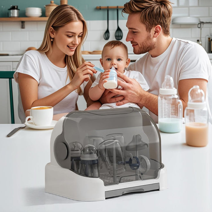 Babyflaschen Trockenständer | Flaschenhalter Babyflaschen mit Abdeckung | Transparente Abtropfgestel