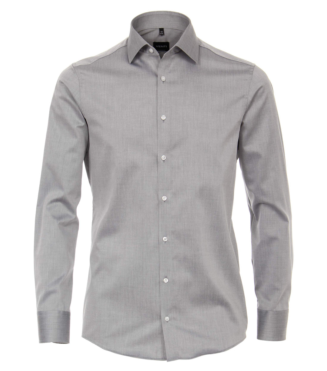 Venti Herren Twill Hemd uninah 001880 Modern Fit, Hellgrau