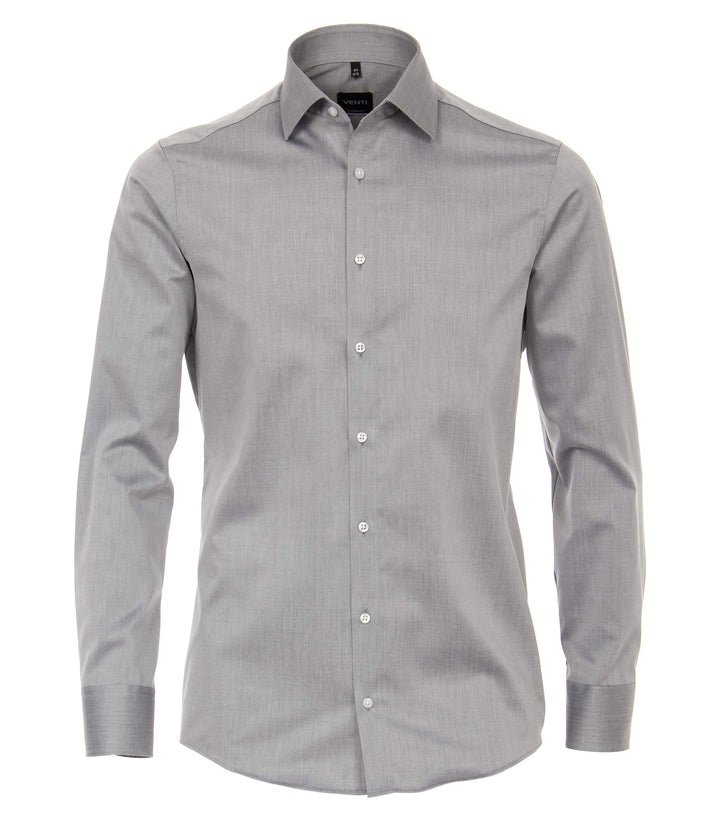 Venti Herren Twill Hemd uninah 001880 Modern Fit, Hellgrau