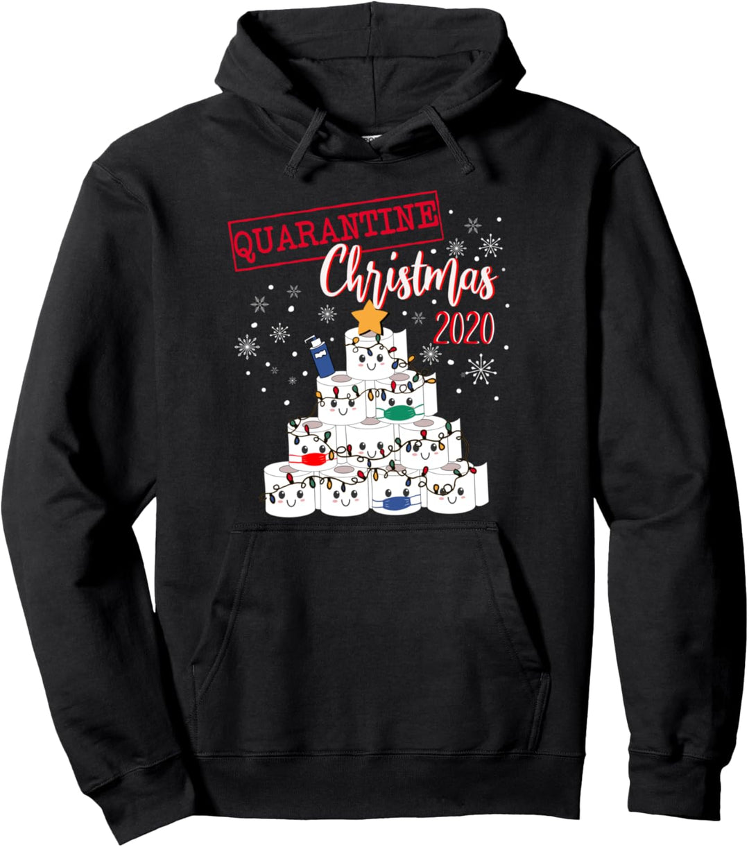 Frohe Quarantäne Weihnachten 2020 lustiges Xmask Pullover Hoodie