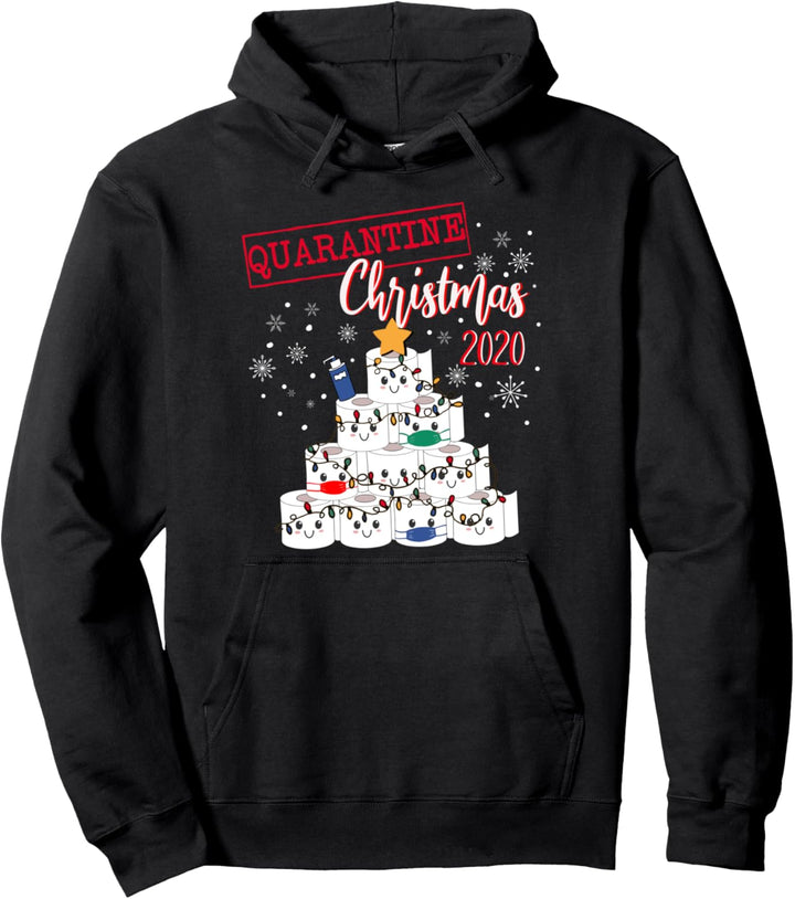 Frohe Quarantäne Weihnachten 2020 lustiges Xmask Pullover Hoodie