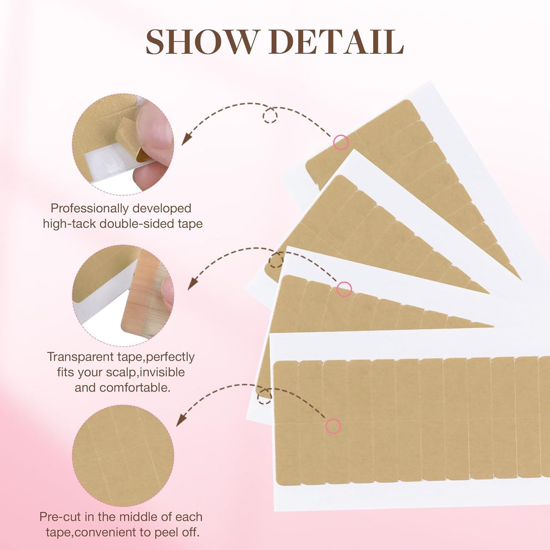 GOO GOO Hair Extensions Tape Tabs Double Sided Adhesive Replacement Professional Strong No-Residue T