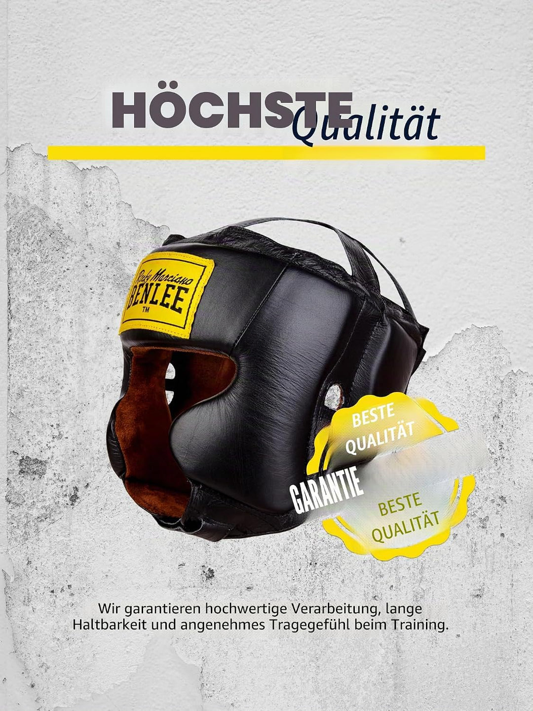 BENLEE Kopfschutz aus Leder Tyson S/M Schwarz, S/M Schwarz