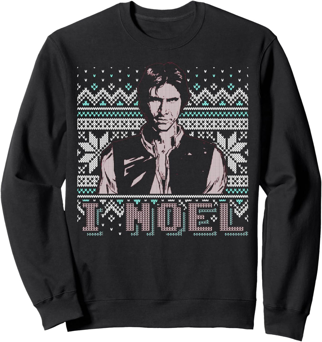 Star Wars Han Solo I Noel Holiday Pun Text Sweatshirt