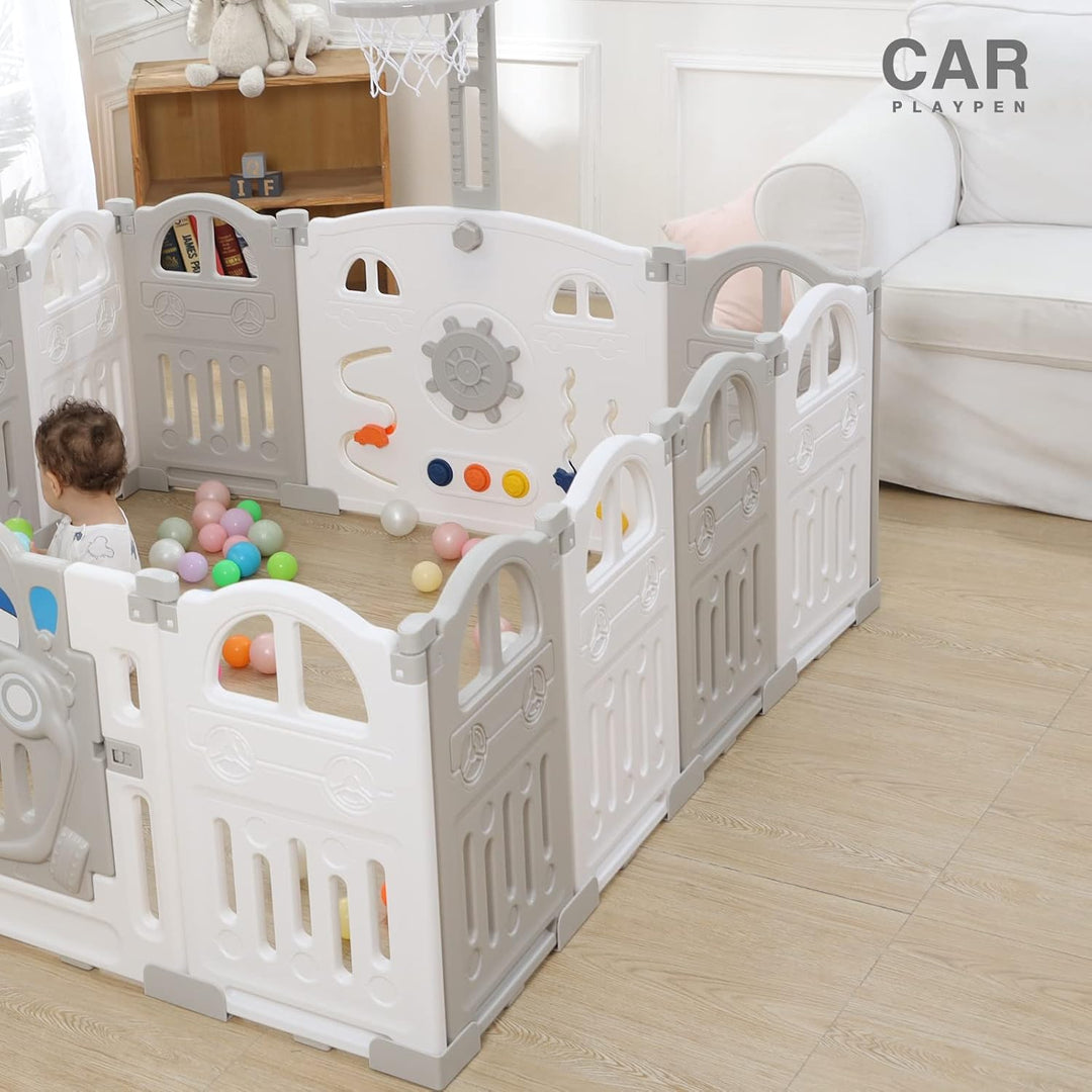 UBRAVOO Erweiterungsplatten für Baby-Laufstall aus Kunststoff für Babys und Kleinkinder – 4 Platten