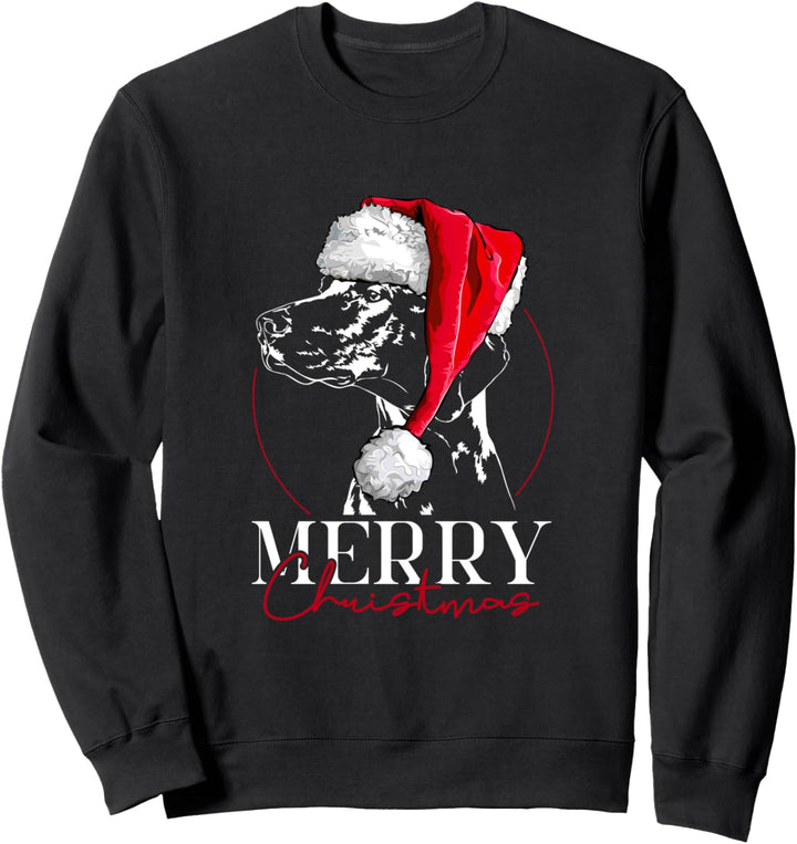 Santa Magyar Vizsla Merry Christmas Weihnachten Hunde Sweatshirt
