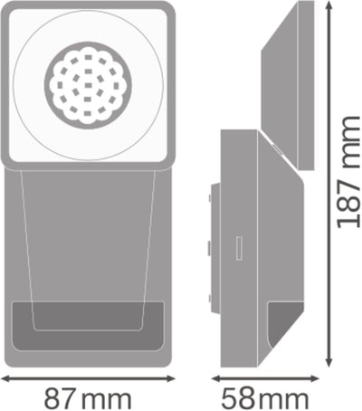 LEDVANCE LED Fluter, Leuchte für Aussenanwendungen, Kaltweiss, 87,0 mm x 58,0 mm x 187,0 mm, ENDURA