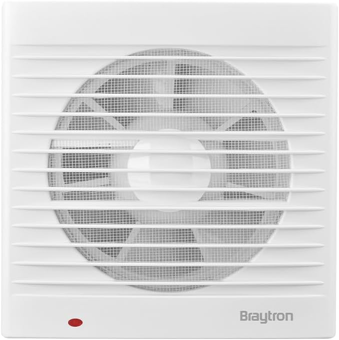 Braytron Badlüfter Wandlüfter WC Küche Ventilator Lüfter Ø150mm Leise 37dB Leistungsstark 260 m³/h E