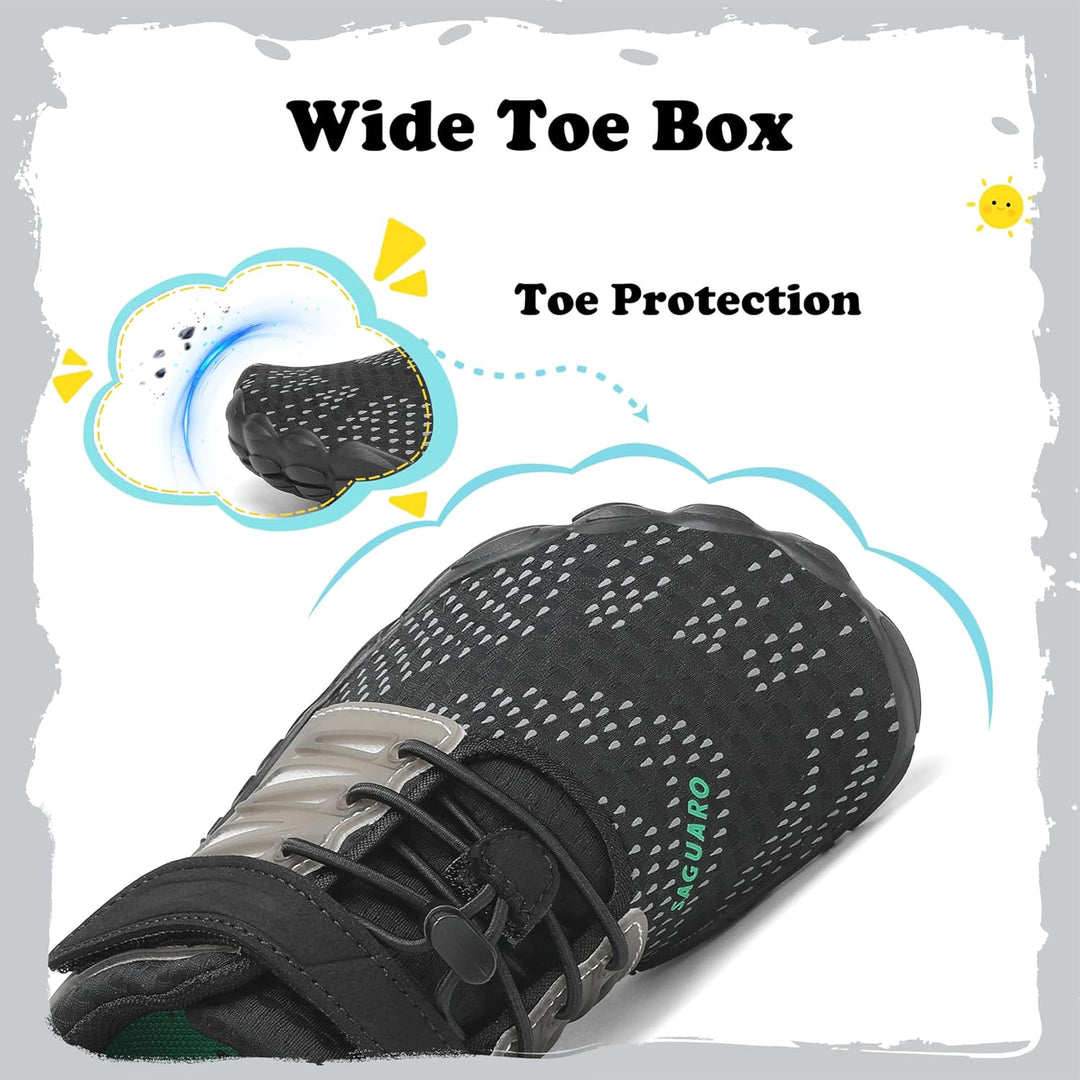 SAGUARO Jungen Mädchen Barfussschuhe Atmungsaktiv Badeschuhe für Kinder Gr.24-36 24 EU Barfuss Schwa