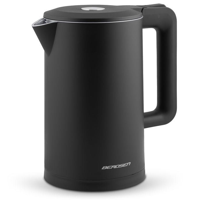 Berdsen Wasserkocher Edelstahl Mit Kalkfilter 1,7 L Fassungsvermögen 2200 Watt LED Beleuchtung Doppe