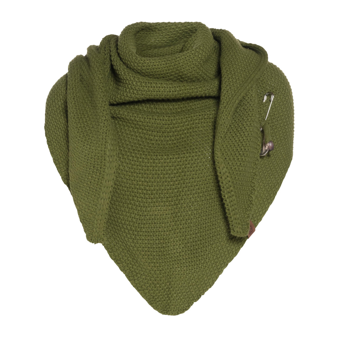 KNIT FACTORY - Dreiecksschal Coco - Damen Strickschal mit Wolle - Umschlagtuch für den Herbst und Wi