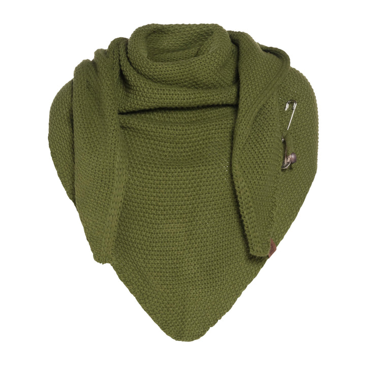 KNIT FACTORY - Dreiecksschal Coco - Damen Strickschal mit Wolle - Umschlagtuch für den Herbst und Wi
