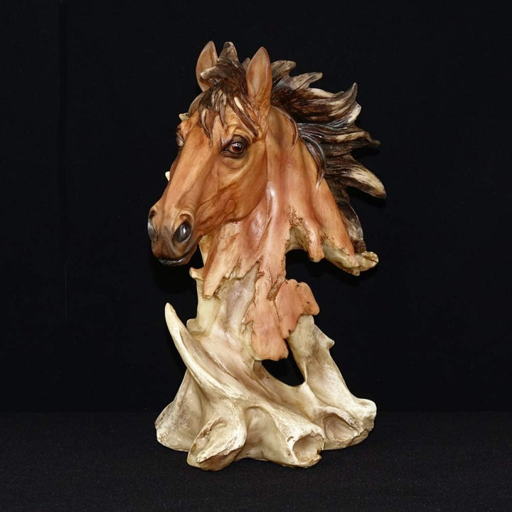 IM Derko Figur Pferdebüste Büste Pferd braun Sammlerfigur Dekoration Western Saloon Indianer Pferdef