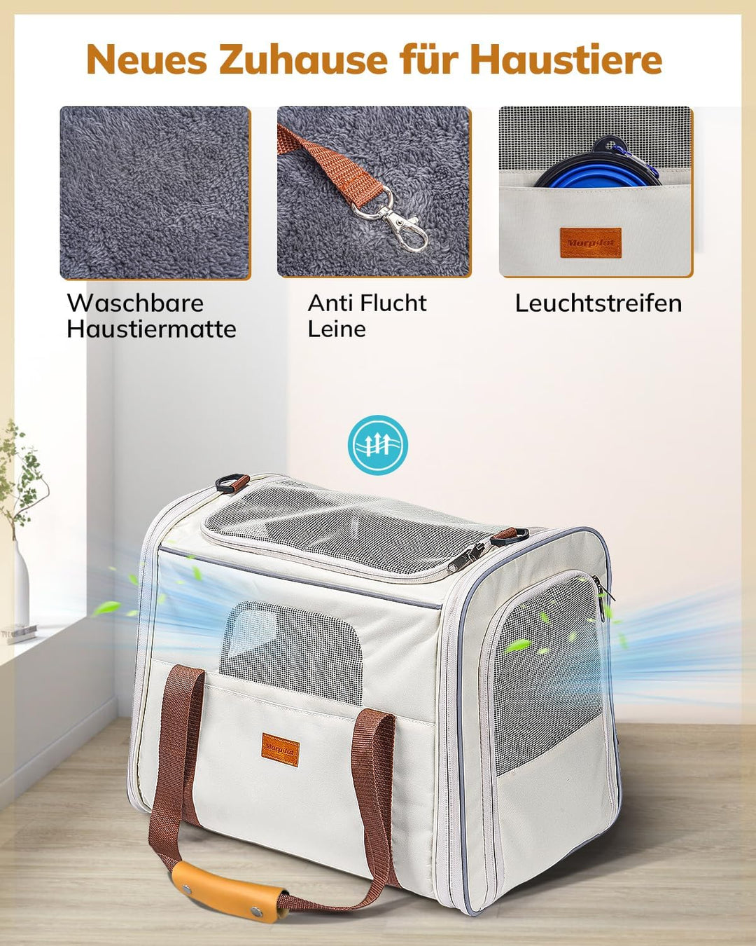 Morpilot Transportbox Katze Katzen transportboxen, Faltbare katzentasche transporttasche, hundetrage