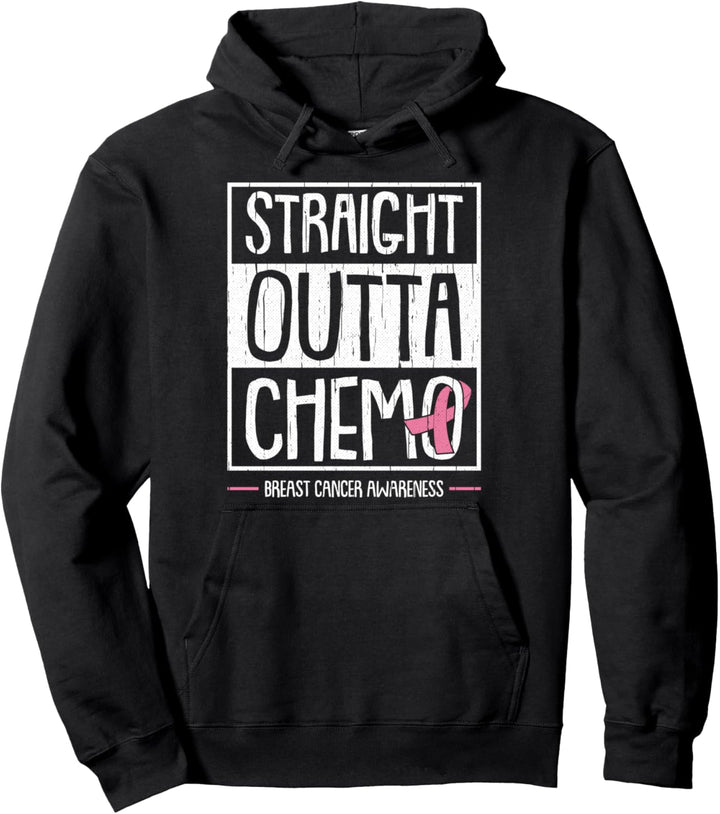 Straight Outta Chemo Brustkrebs-Bewusstseins-Krieger Pullover Hoodie