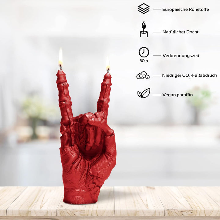 Candellana Zombie Deko Kerze - Zombie Hand Deko - Halloween Deko Hand - Gothic Deko - Grunge Deko Ke