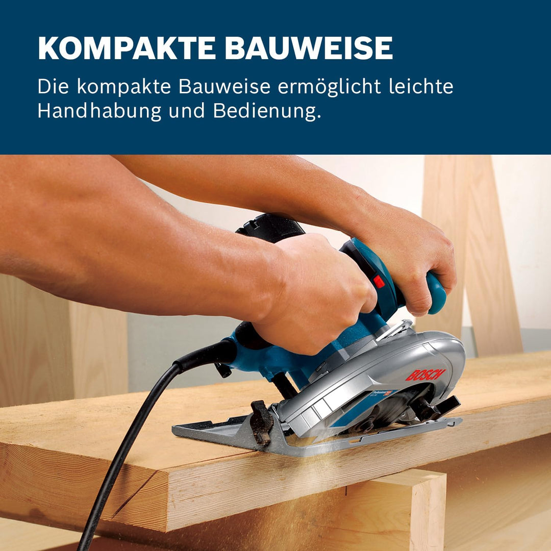 Bosch Professional Kreissäge GKS 190 (Leistung 1400 Watt, Kreissägeblatt: 190 mm, Schnitttiefe: 70mm