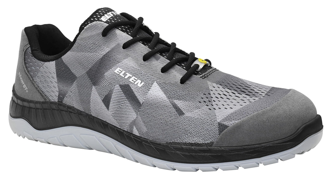 ELTEN Sicherheitsschuhe LANDON grey Low ESD S1, Damen und Herren, Textil, Stahlkappe, leicht, sportl