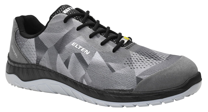 ELTEN Sicherheitsschuhe LANDON grey Low ESD S1, Damen und Herren, Textil, Stahlkappe, leicht, sportl