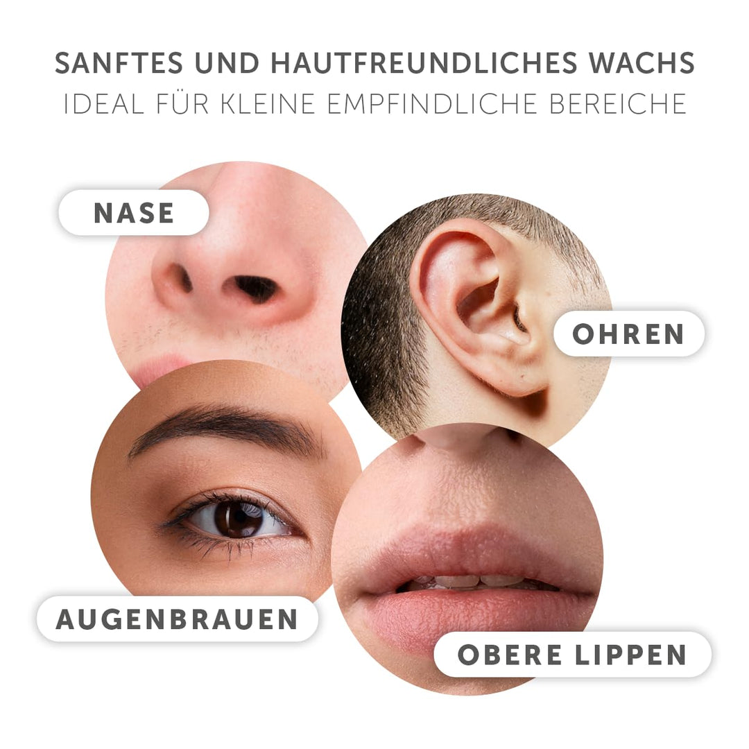 Wachs-Set zur Haarentfernung im Gesicht, an den Augenbrauen und in der Nase – Waxer Mini Reisefreund