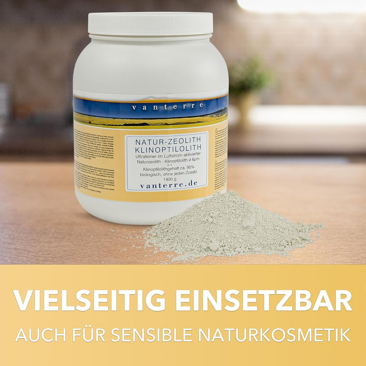 vanterre 1400g ZEOLITH - KLINOPTILOLITH ø 6µm - Im Luftstrom vermahlen und aktiviert