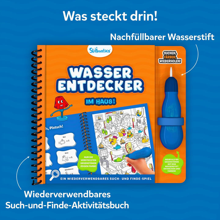 Skillmatics Wiederverwendbares Such- & Findebuch – Wasser Entdecker, kleckerfreie, lustige Lernaktiv