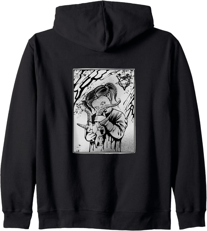 Satanic Okkult Dark Art Evil 666 Goth Kapuzenjacke