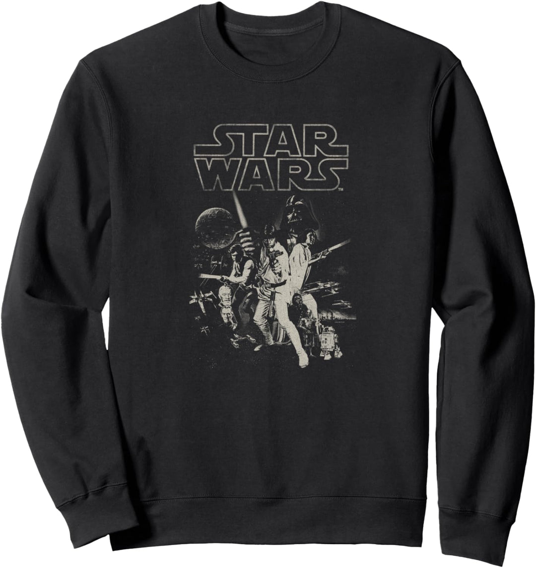 Star Wars Vintage Style Group Shot Logo Sweatshirt