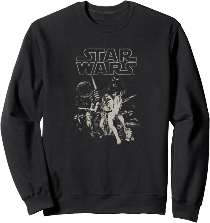 Star Wars Vintage Style Group Shot Logo Sweatshirt