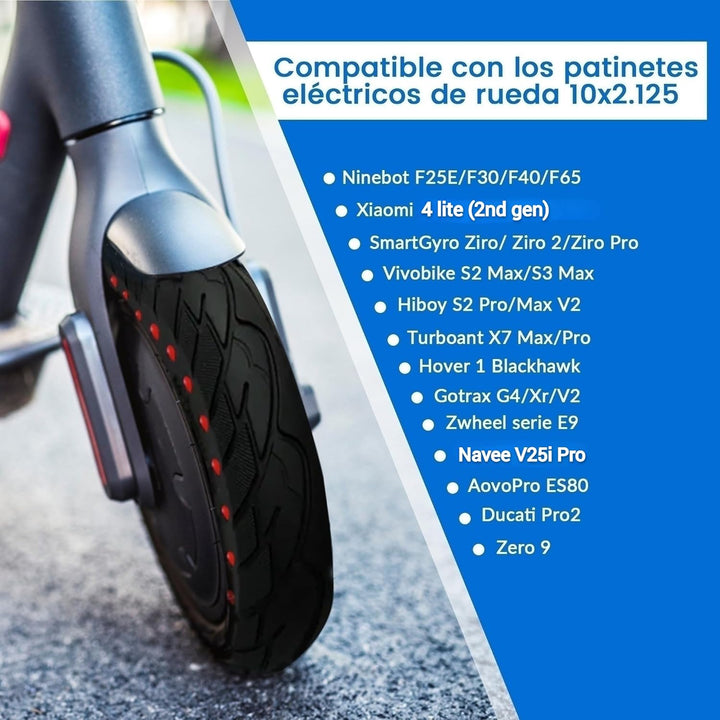 ANSENI 10 zoll e-scooter reifen,Vollreifen 10X2,125 Ersatzreifen für Vivobike S2 Max,S3 Max,Scooter