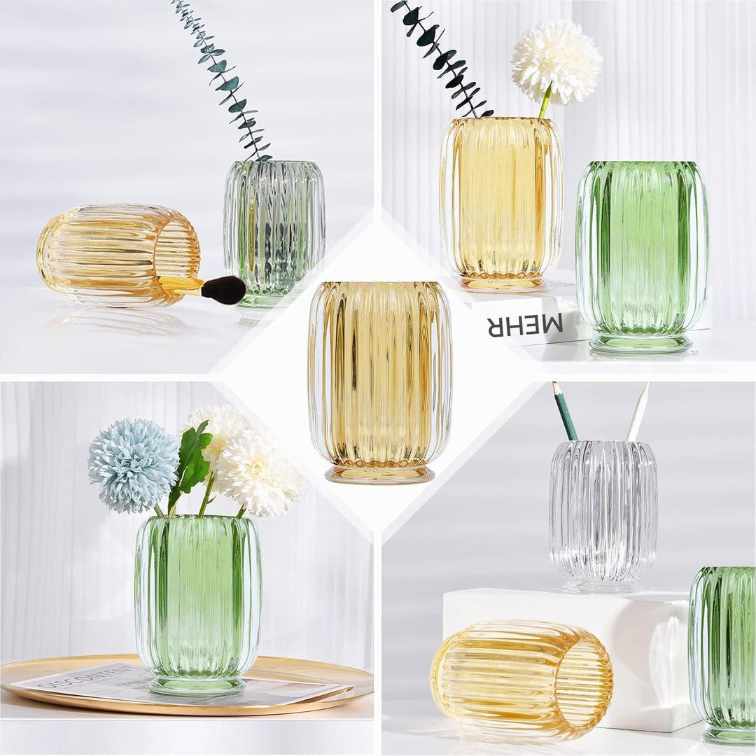DASITON Make up Pinsel Aufbewahrung,Pinselhalter Kosmetik Aufbewahrung aus Glas,Kristall Pinselhalte