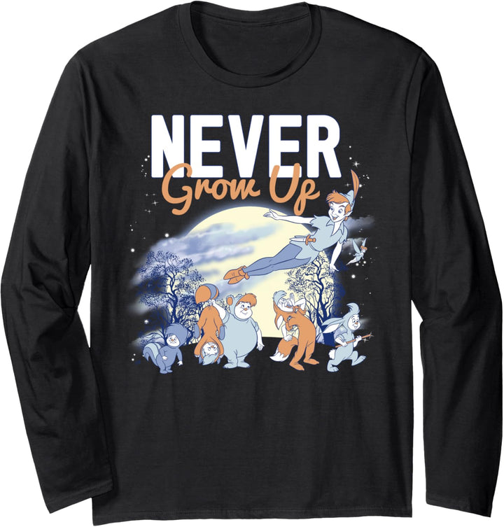 Disney Peter Pan Lost Boys Never Grow Up Night Portrait Langarmshirt