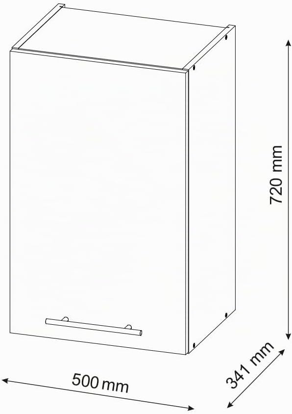 Vicco Hängeschrank Fame-Line, Grün-Gold Landhaus/Anthrazit, 50 cm Grün-gold Landhaus Hängeschrank 50