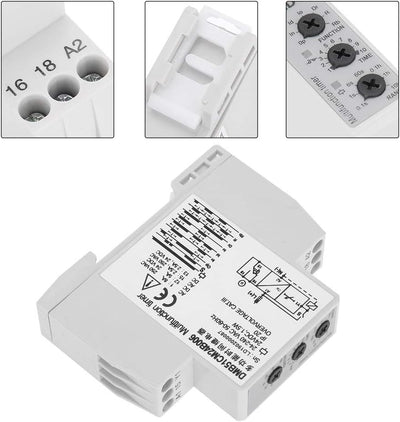 Mehrfachspannungs-Zeitrelais-Ausschalter mit 7 Funktionswahlmöglichkeiten DC 24V & AC 24-240V,Relais