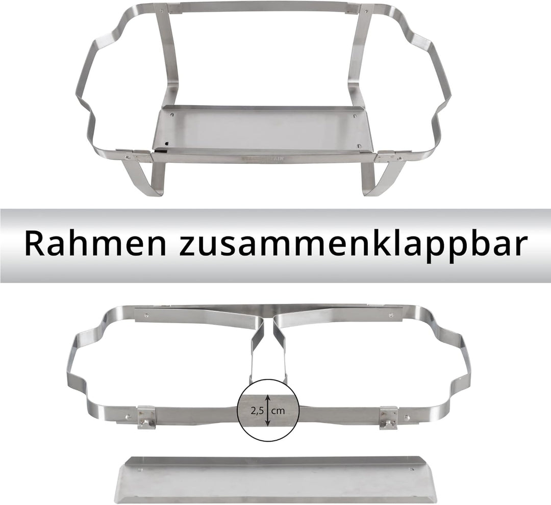 Stagecaptain CDDF-09 Chafing-Dish Speisewärmer - Edelstahl Warmhaltebehälter für Buffet und Catering