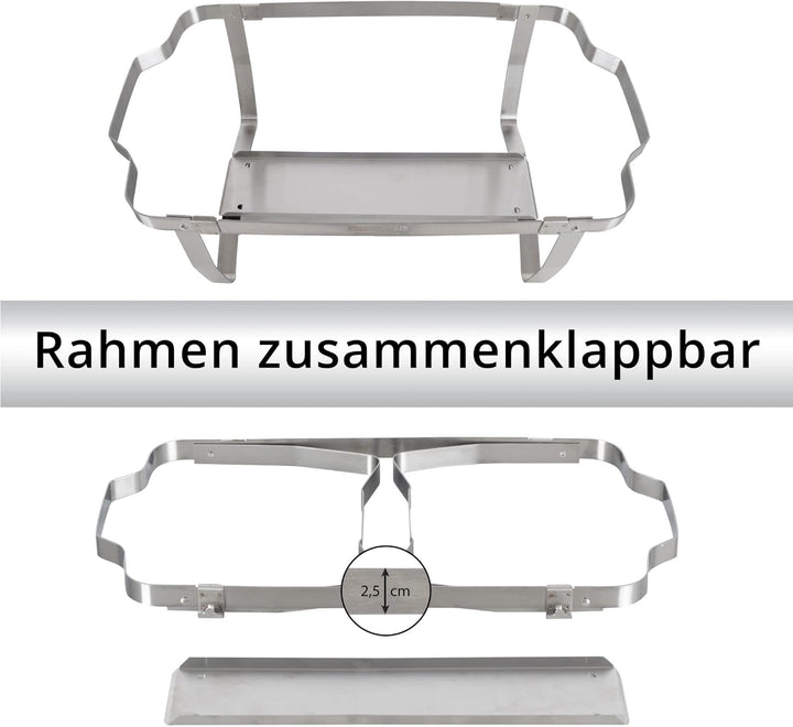 Stagecaptain CDDF-09 Chafing-Dish Speisewärmer - Edelstahl Warmhaltebehälter für Buffet und Catering