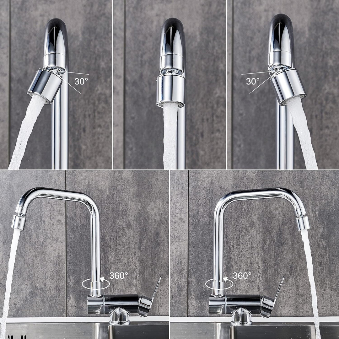Frontfenster Küchenarmatur 360° drehbar Küche Faltbare Mischbatterie 2 Sprühmodi, Faltbarer Einhebel