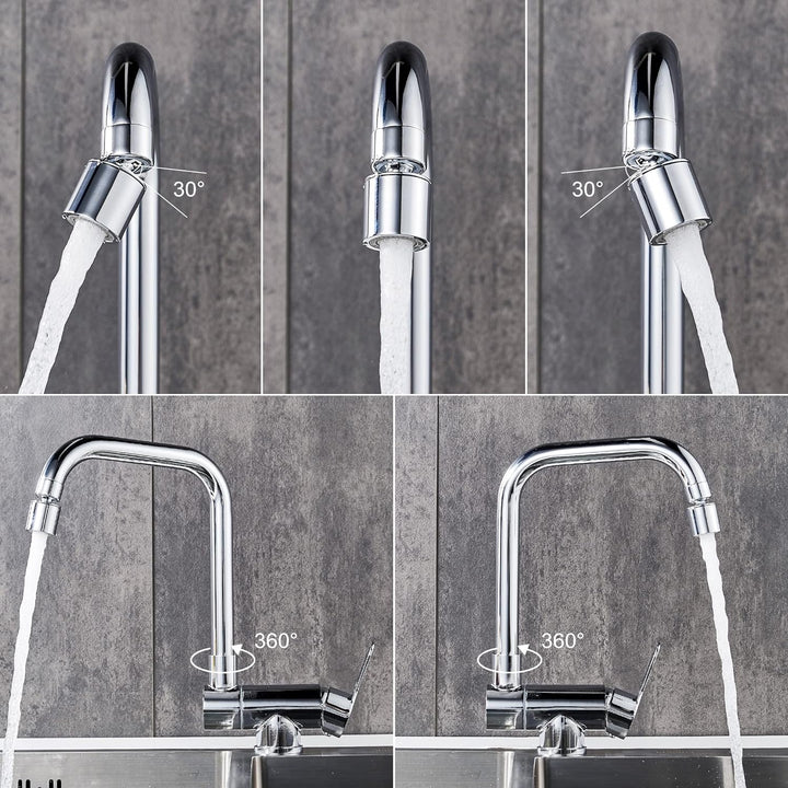 Frontfenster Küchenarmatur 360° drehbar Küche Faltbare Mischbatterie 2 Sprühmodi, Faltbarer Einhebel