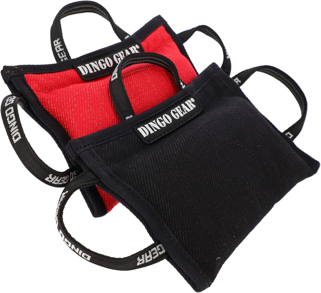 Dingo Gear Beisskissen Keilform Medium Weich aus Baumwolle-Nylon Rot IPO IGP K9 Training Ausbildung