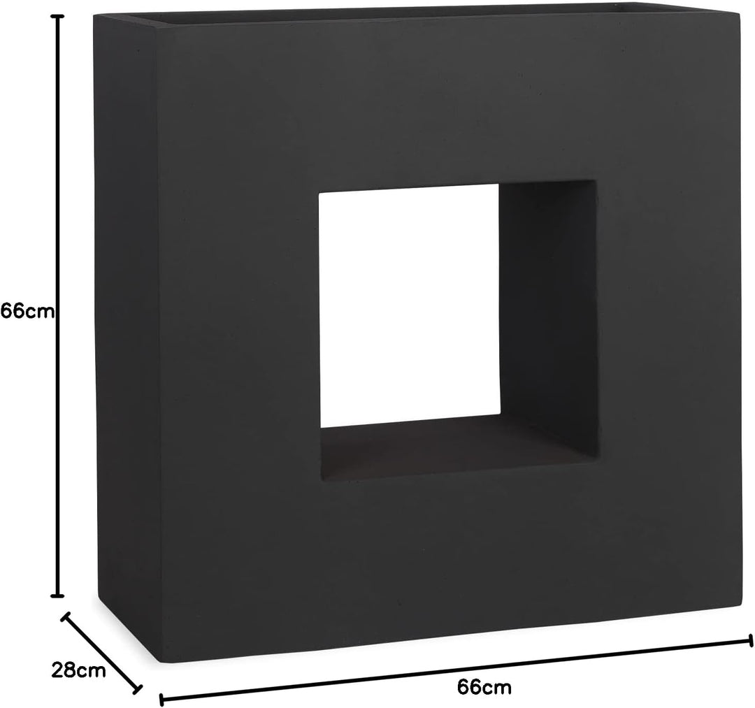 Pflanzwerk® Pflanzkübel Vista Anthrazit 66x66x28cm *Frostbeständig* *UV-Schutz* *Qualitätsware* VIST