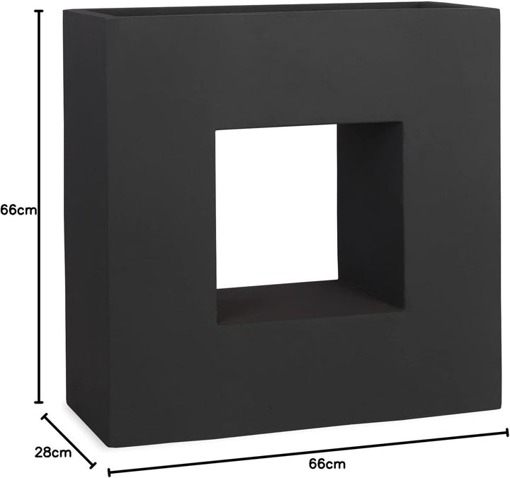 Pflanzwerk® Pflanzkübel Vista Anthrazit 66x66x28cm *Frostbeständig* *UV-Schutz* *Qualitätsware* VIST