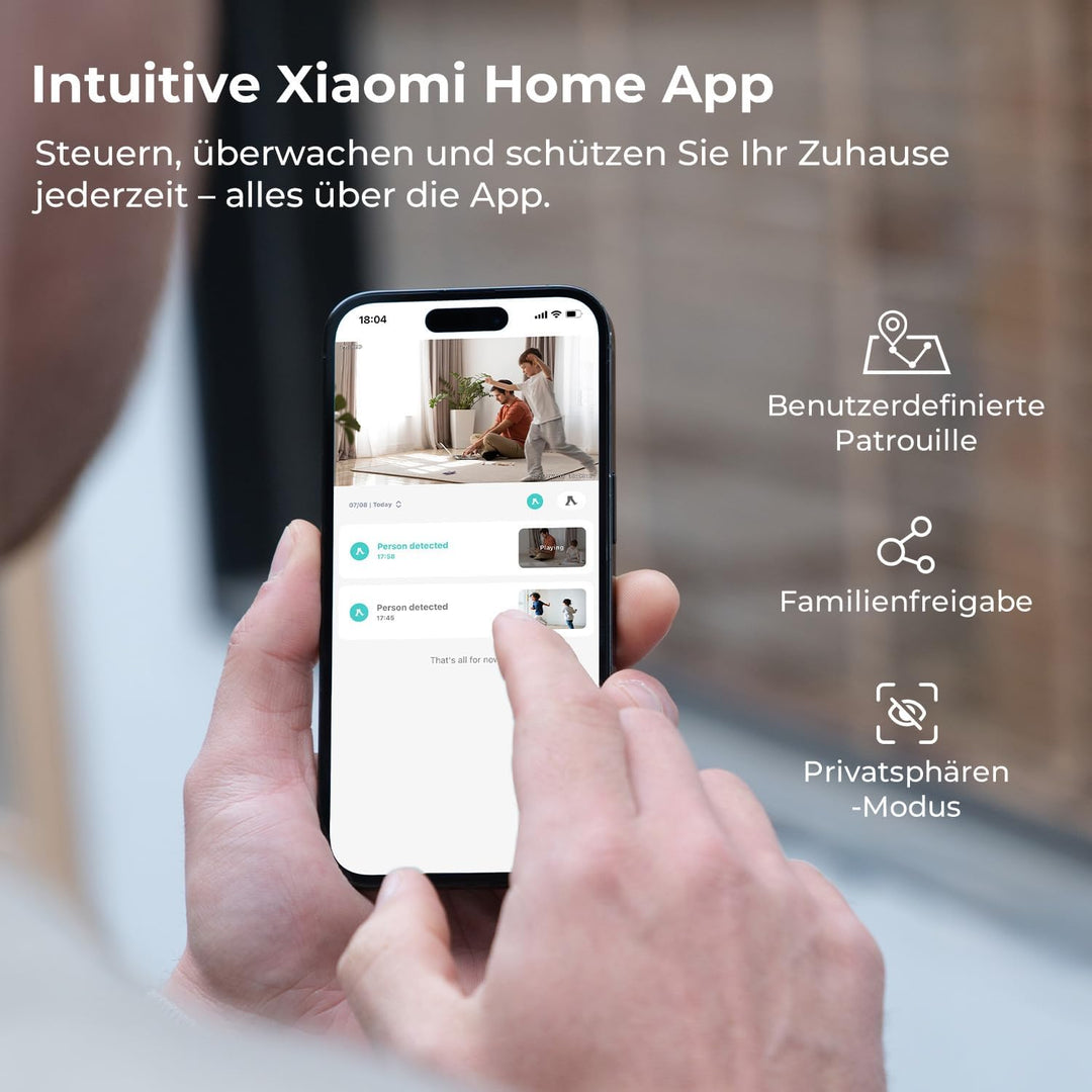 IMILAB 4K 8MP Innenkamera, 360° Überwachungskamera für Haustiere/Babys mit Xiaomi Home App, Kabelgeb