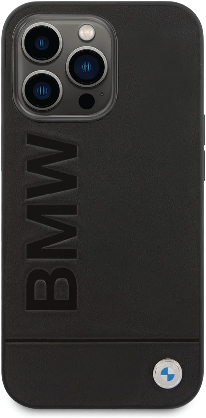 BMW BMHMP14LSLLBK hülle für iPhone 14 Pro 6, 1'' schwarz-Black hardcase Signature Logo Imprint, Navy