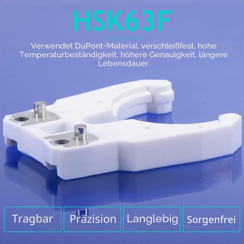 EU_HOZLY 5 Teile/los HSK 63F Werkzeughalter Klemme ABS Flammfeste Gummiklaue