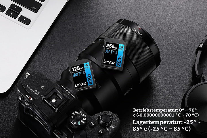 Lexar High-Performance 800x SD Karte 128GB, Speicherkarte SDXC UHS-I BLUE Series, Bis zu 120 MB/s Le