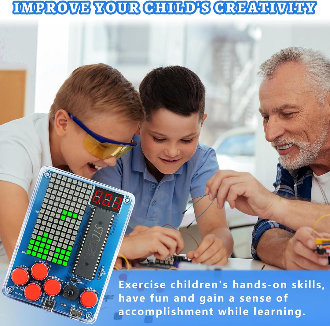 DIY Spielekonsole Löt Bausatz Elektronik Baukasten DIY Games Console Handheld Kit Lötübungsset für S