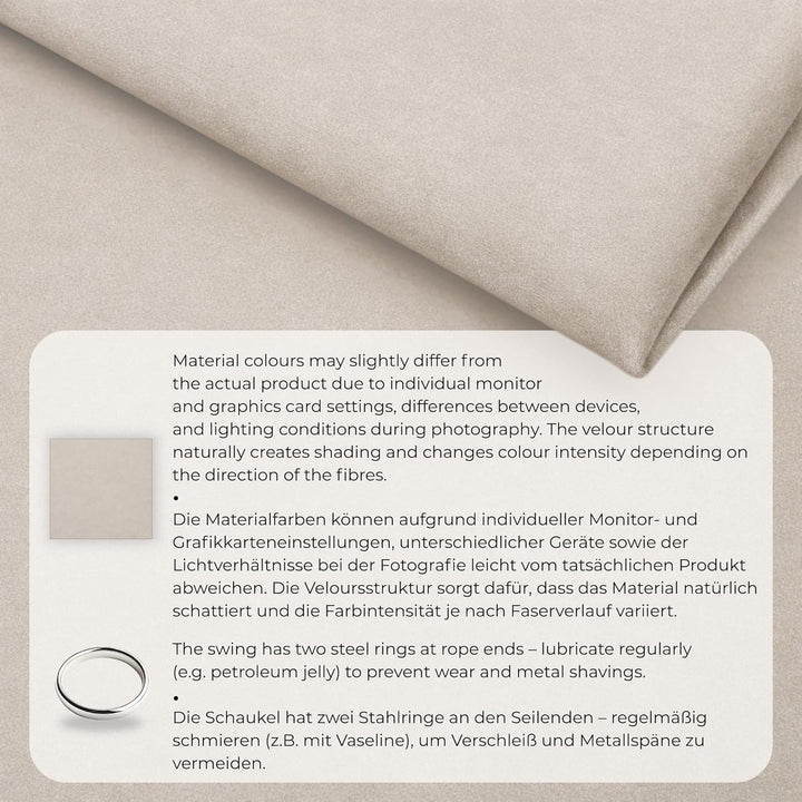 MAMOI® Babyschaukel, Schaukel Indoor und Outdoor, Holzschaukel für Baby und Kinder, Kinderschaukel,