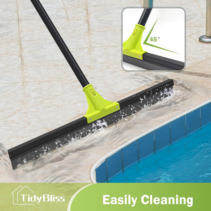 TidyBliss Wasserschieber Bodenabzieher 60 cm, Wasser Abzieher Boden mit Teleskopisc Stiel 158 cm, Wa