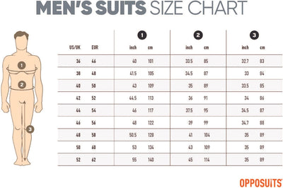 OppoSuits Herren Opposuits Halloween Suit For Men in Creepy And Stylish Print Anzug 48 Starstruck, 4